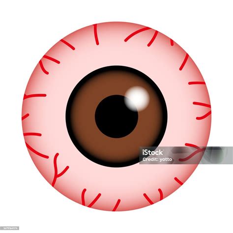 Bloodshot Eye Isolated Vector Illustration Stock Illustration