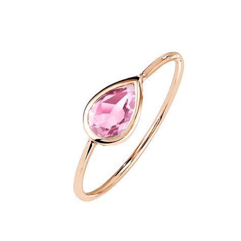 Bague Or Rose Tourmaline Gemmyorama Gemmyo