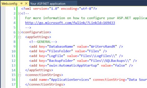 config file appsettings natashja singleton technical portfolio
