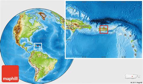 Physical Location Map of Barranquitas