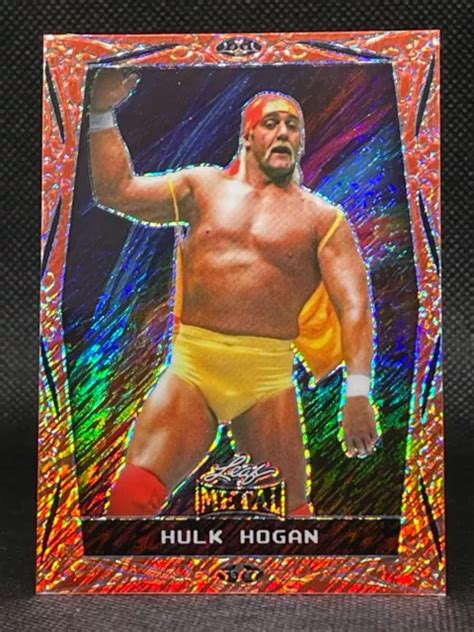 HULK HOGAN 2024 Leaf Metal Legends Wrestling 14 Orange Shimmer 6 6 WCW