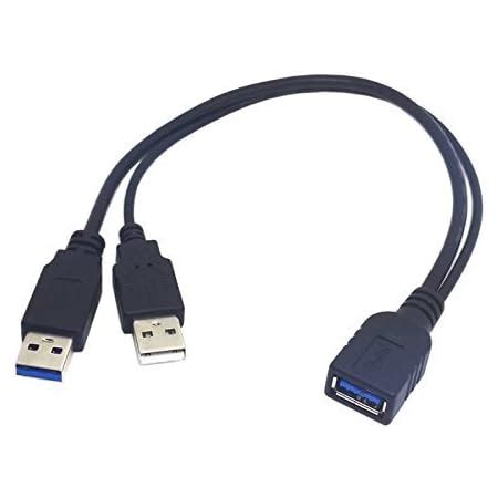 Amazon USB 3 0 Y Splitter Cable Haokiang 1Feet USB 3 0 Type A