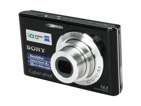 Sony Cyber Shot Dsc W330 Black 141 Mp 4x Optical Zoom 26mm Wide Angle