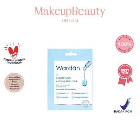 Jual WARDAH Lightening Essence Sheet Mask 20 Ml Shopee Indonesia