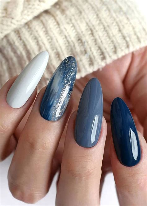 The 42 Nail Trends To Wear For Winter 2021 Shades Of Blue And White