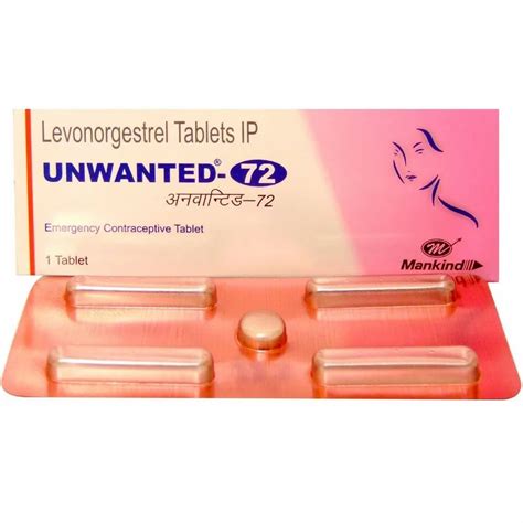 Levonorgestrel Unwanted 72 Tablet Packaging Type Strips Packaging