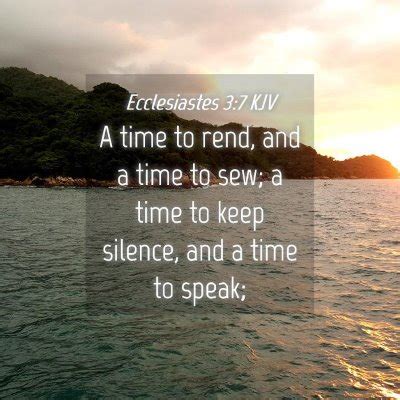 Ecclesiastes 3 7 KJV Bible Verse Images