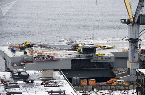 Published Photos Of Collapsed Dock Crane On Russian Aircraft Carrier