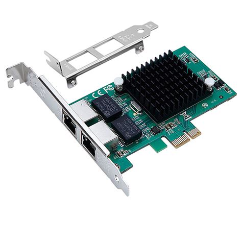 Dual port Network Card Adapter 10/100/1000Mbps PCI Express PCIe Server lan card NIC with Intel ...