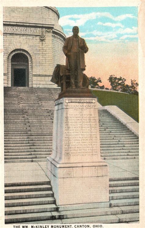 Vintage Postcard 1920 S The Wm William Mckinley Monument Canton Ohio Oh United States Ohio