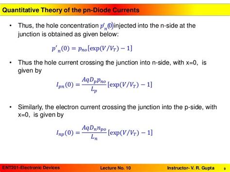 Diode Current Equation