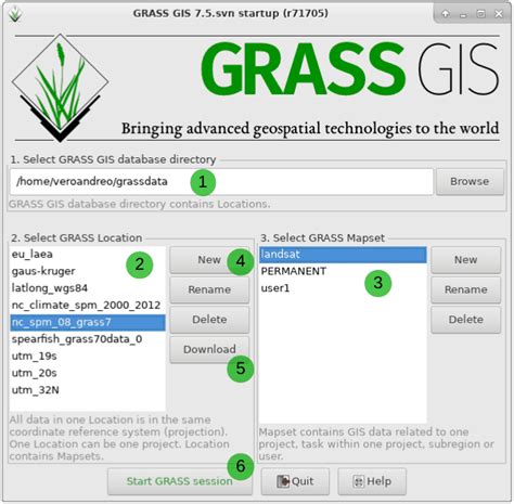 Grass Gis Quickstart Grass Gis Manual