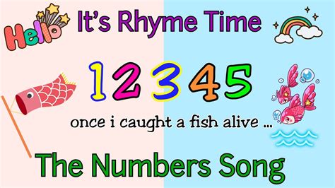 12345 Once I Caught A Fish Alive 12345 Number Song Numbers Nursery