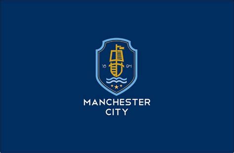 The Manchester City Logo On A Blue Background