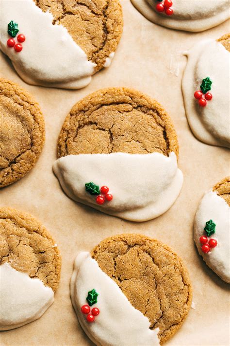 Soft Gingerbread Cookies With Maple Glaze Recipe Pinch Of Yum