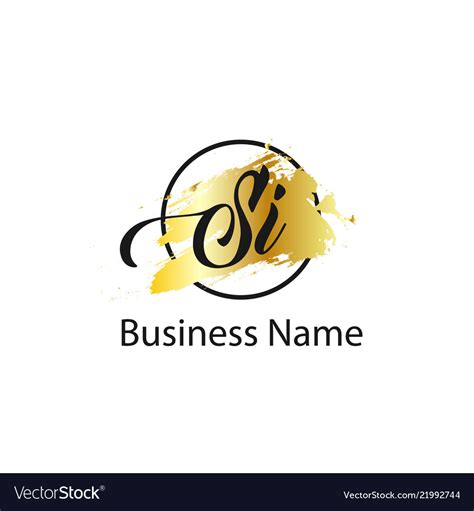 Initial Letter Si Logo Template Design Royalty Free Vector