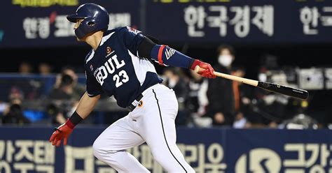 홈런→3루타→2루타→안타 강승호 데뷔 첫 사이클링 히트 달성kbo 역대 30번째