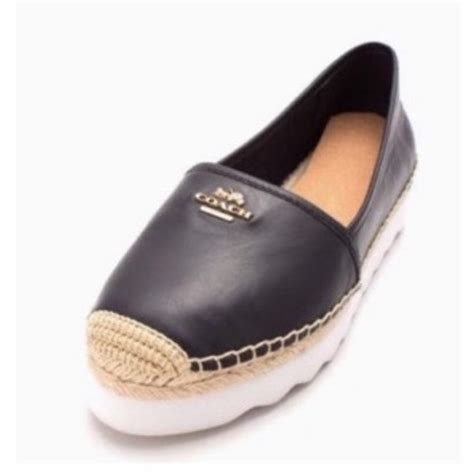 Coach Shoes Coach Rye Espadrille Closed Toe Napa Leather Sneaker Dark Navy Poshmark