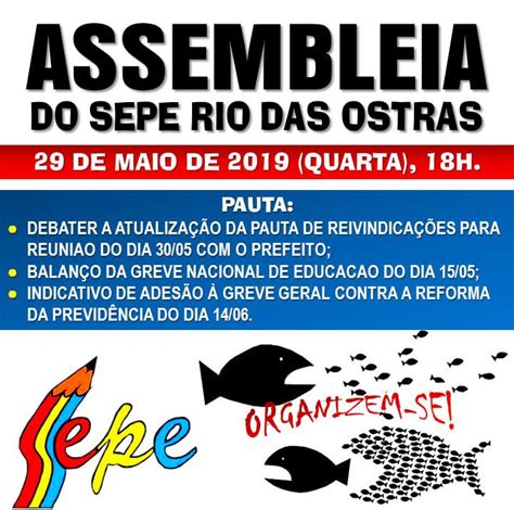 Sepe Rio Das Ostras E Casimiro De Abreu Assembleia Do SEPE Rio Das