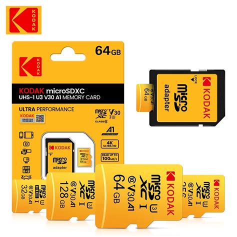 Kodak Cartão de Memória Flash Original Micro SD U3 Cartão SD