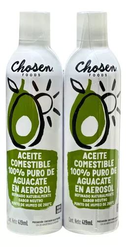 Aceite de aguacate Chosen Foods botella419 ml pack x 2 Envío gratis