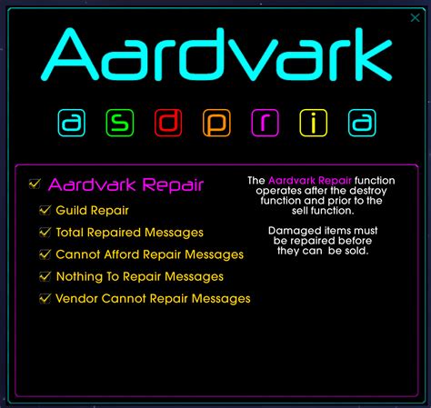 Aardvark Bags Bank Inventory World Of Warcraft Addons