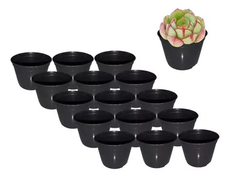 Un Vasinhos Pote Preto P Suculentas Mini Plantas Cactos