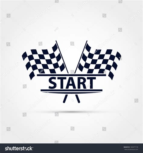 Race Flag Vector, Start Illustration - 189477170 : Shutterstock