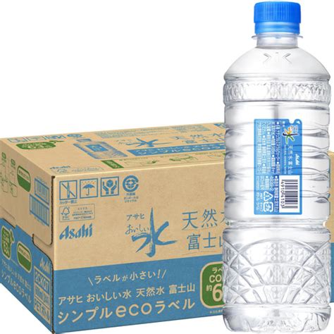 アサヒ飲料 おいしい水天然水富士山シンプルecoラベル 1ケース 585ml X 24本 Green Beans グリーンビーンズ By Aeon