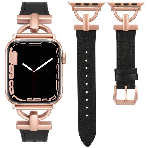 Wearlizer Leather Band Compatible With Apple Watch Band Women 38mm 40mm