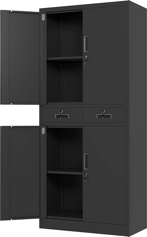 Amazon Jinkur Metal Storage Cabinet With Locking Doors And