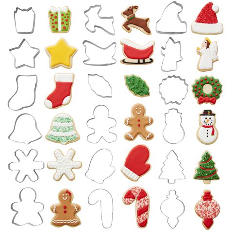 Wilton Holiday Shapes Metal Cookie Cutter Set, 18-Piece - Walmart.com ...