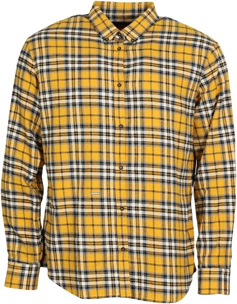 Collar Neck Men Yellow Check Shirt Handwash Size Large At Rs 220 In