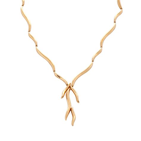 916 Gold Si Dian Jin Designer Series Stream Of Affection Necklace On