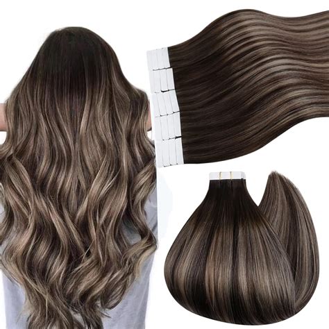 Amazon Ugeat Tape In Hair Extensions Human Hair Ash Blonde With