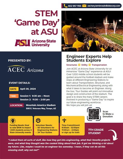 Stem Game Day” At Asu Apwa Arizona Chapter