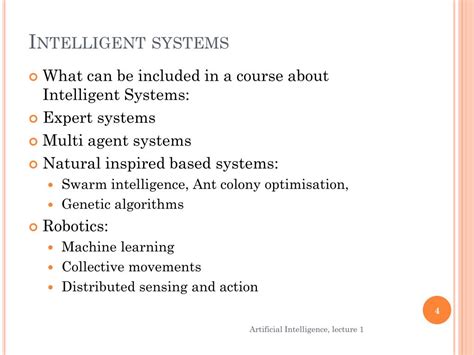 PPT - Intelligent Systems Lecture 1 PowerPoint Presentation, free download - ID:2382341