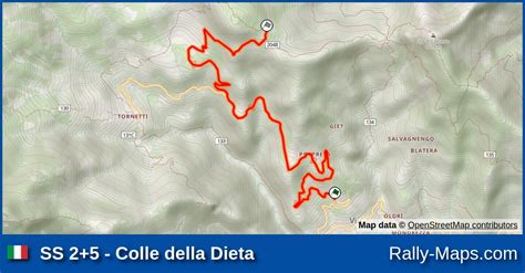 SS 2 5 Colle della Dieta stage map Rally Città di Torino 2022