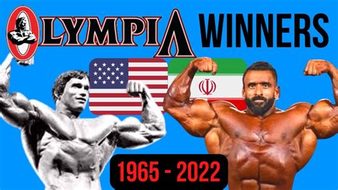 Mr Olympia Winners By Year Mr Olympia Winners List 1965 2022 Youtube