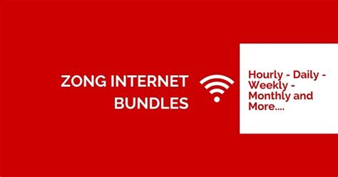 Zong G G G Internet Packages Daily Weekly And Monthly Prepaid