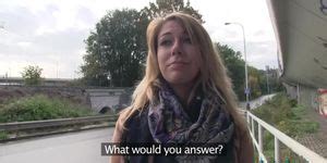 PublicAgent Blonde Opens Legs Outside For Cash Tnaflix