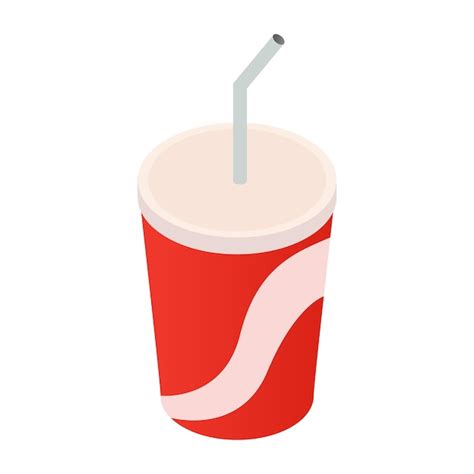 Premium Vector Soda Cup Isometric D Icon Isolated On White Background