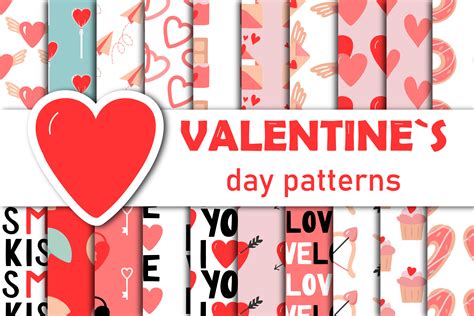 Valentine S Day Seamless Patterns Graphic By Fancykeith Creative Fabrica