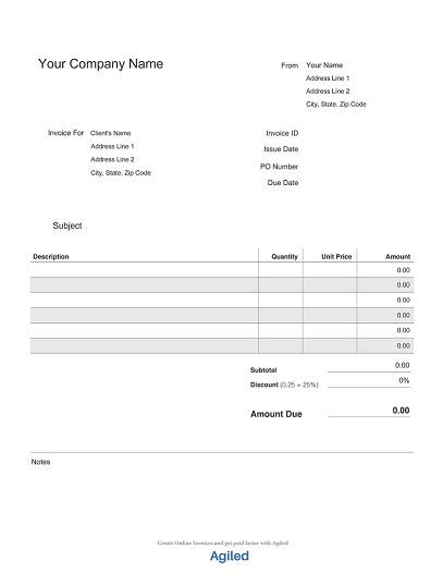 Free Locksmith Invoice Template Agiled Edit And Send