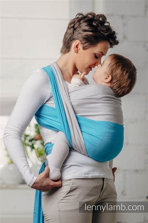 Basic Line Baby Sling Larimar Broken Twill Weave Cotton Size