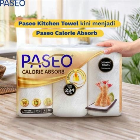 Jual Paseo Cooking Towel Calorie Absorb 3roll X 70sheets X 2 Ply Kota