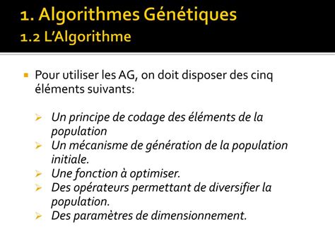 Ppt Les Algorithmes G N Tiques Powerpoint Presentation Free