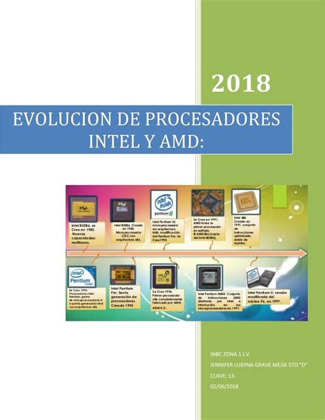 Evolucion De Los Procesadores Amd E Intel By Jennifer Lubyna Issuu