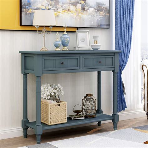 Amazon Lasadelgar Narrow Solid Wood Console Table Farmhouse