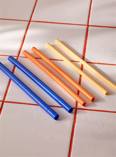 Reusable Silicone Straws Set Of 6 Simons Maison Cooking Utensils And Containers Simons